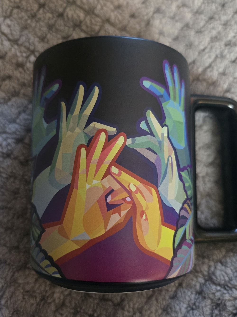 Starbucks ASL Sign Language Artist Yiqiao Wang Mug 12oz NWOT